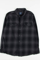 Black Faded Glory Flannel Shirt 4032