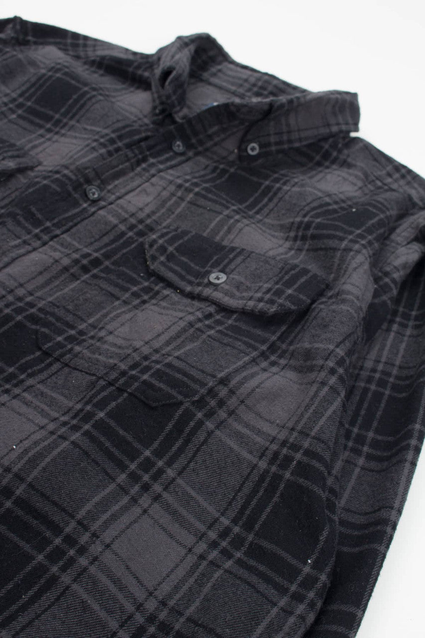 Black Faded Glory Flannel Shirt 4032