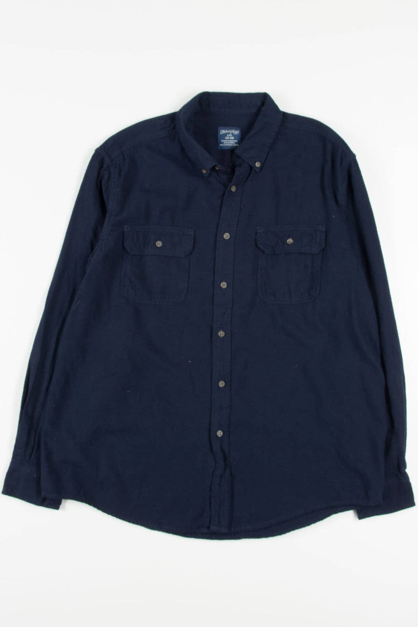 Navy Faded Glory Flannel Shirt 4033