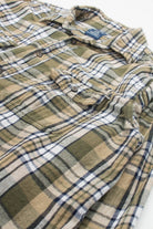 Olive Faded Glory Flannel Shirt 4037