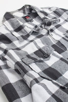 White Ocean Current Flannel Shirt 4040