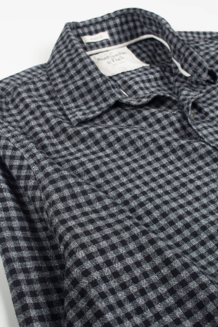 Black Abercrombie & Fitch Flannel Shirt 4044