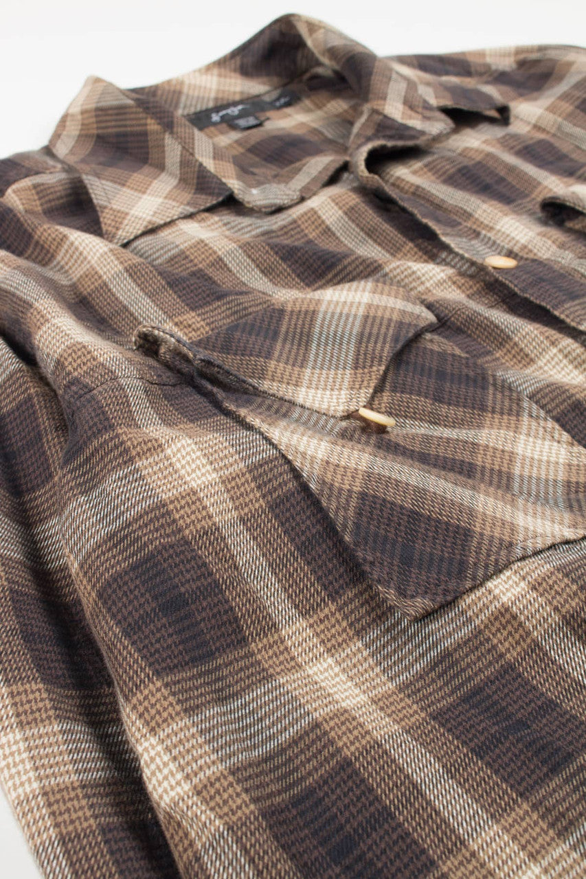 Brown Sean John Flannel Shirt 4050
