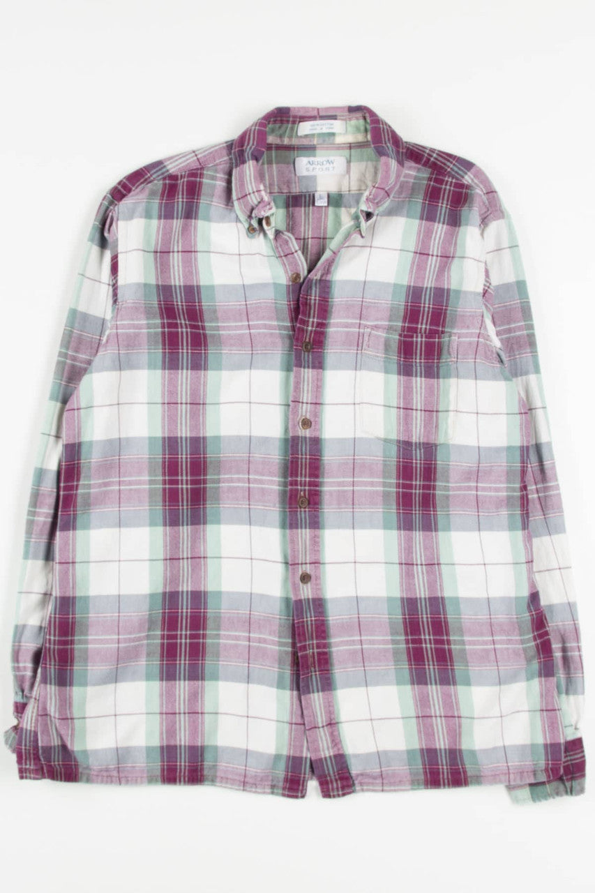 Vintage Plum Arrow Flannel Shirt 4051