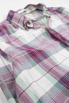 Vintage Plum Arrow Flannel Shirt 4051