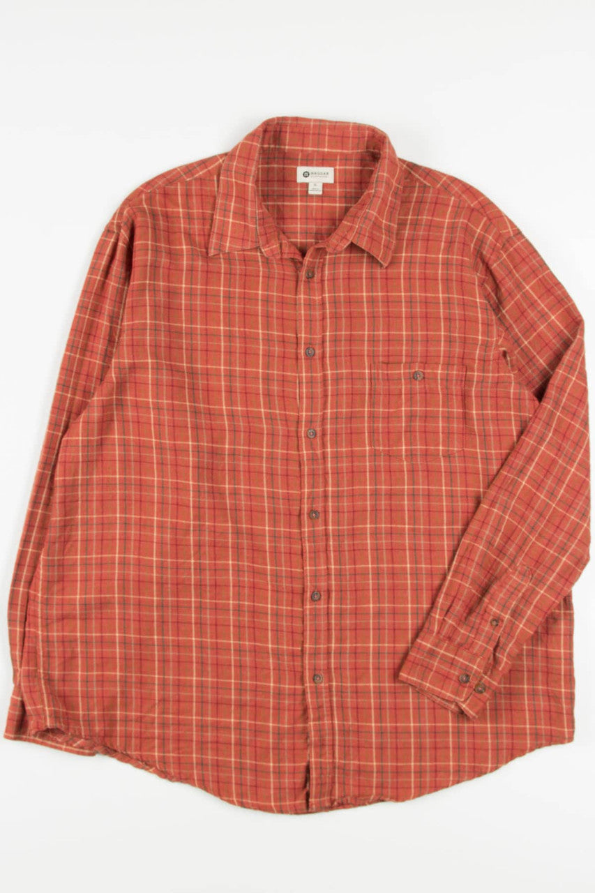 Pumpkin Haggar Clothing Flannel Shirt 4061