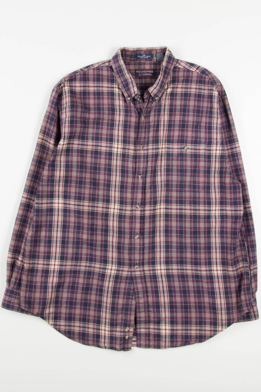 Purple Roundtree & Yorke Flannel Shirt 4062