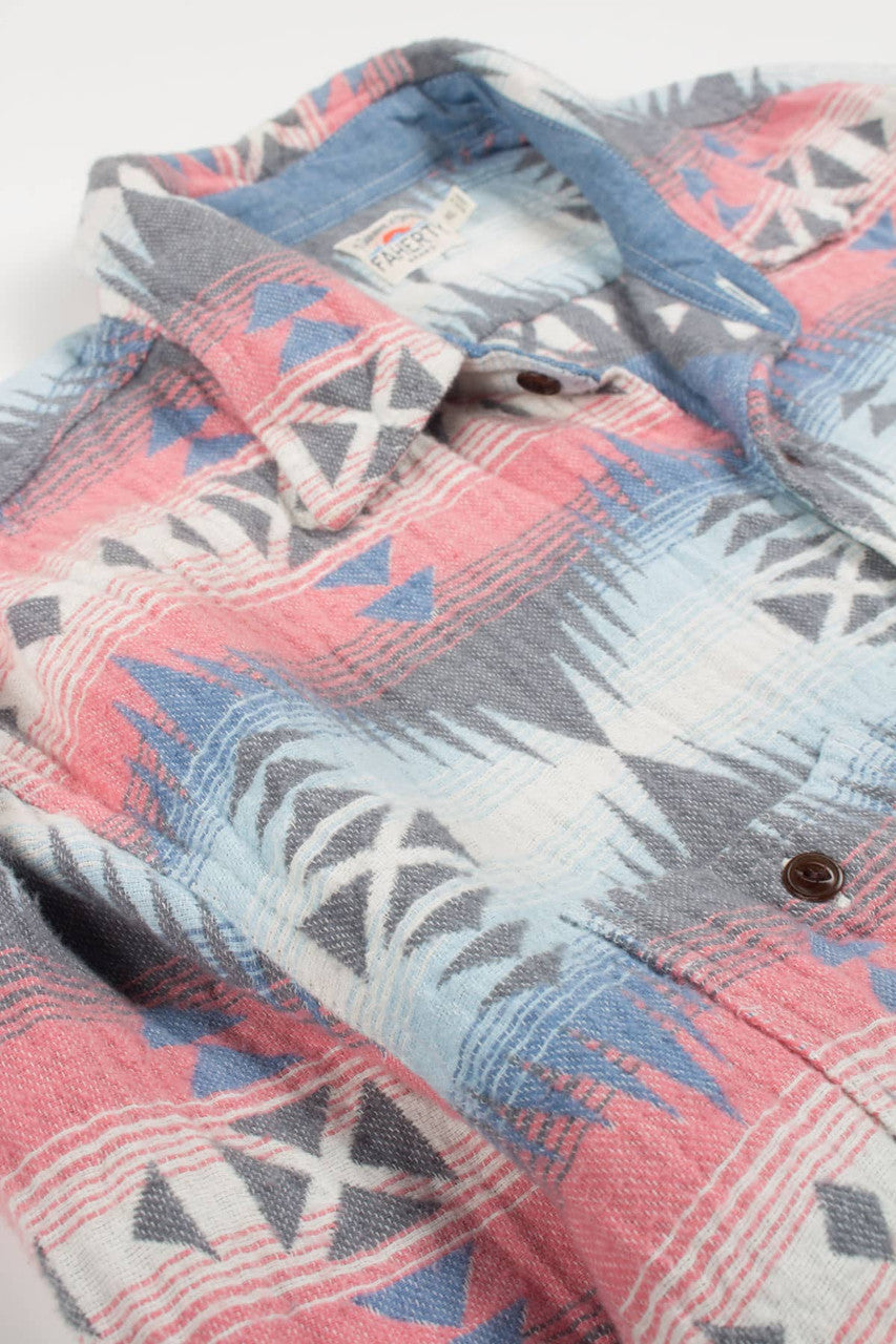 Salmon Woven Faherty Flannel Shirt