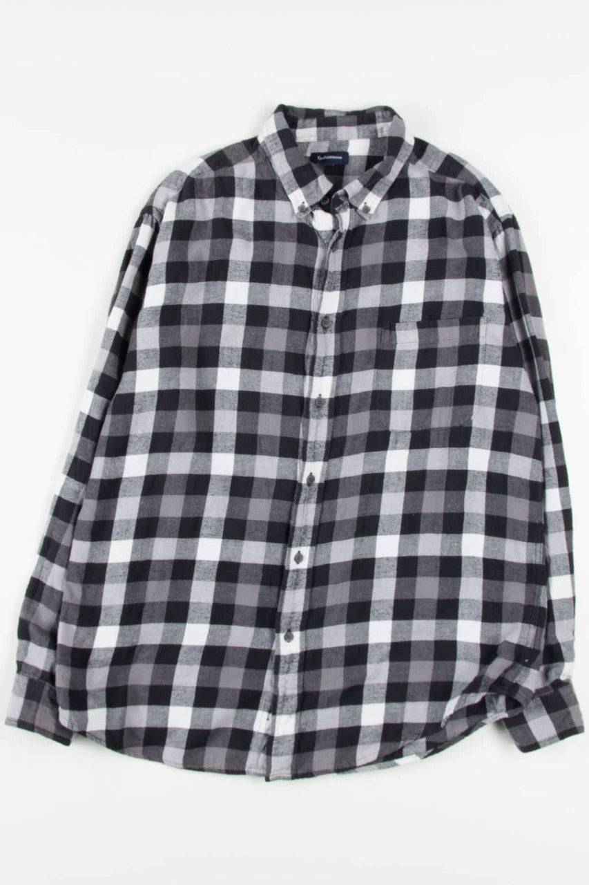 Black & White Croft & Barrow Flannel Shirt 4068