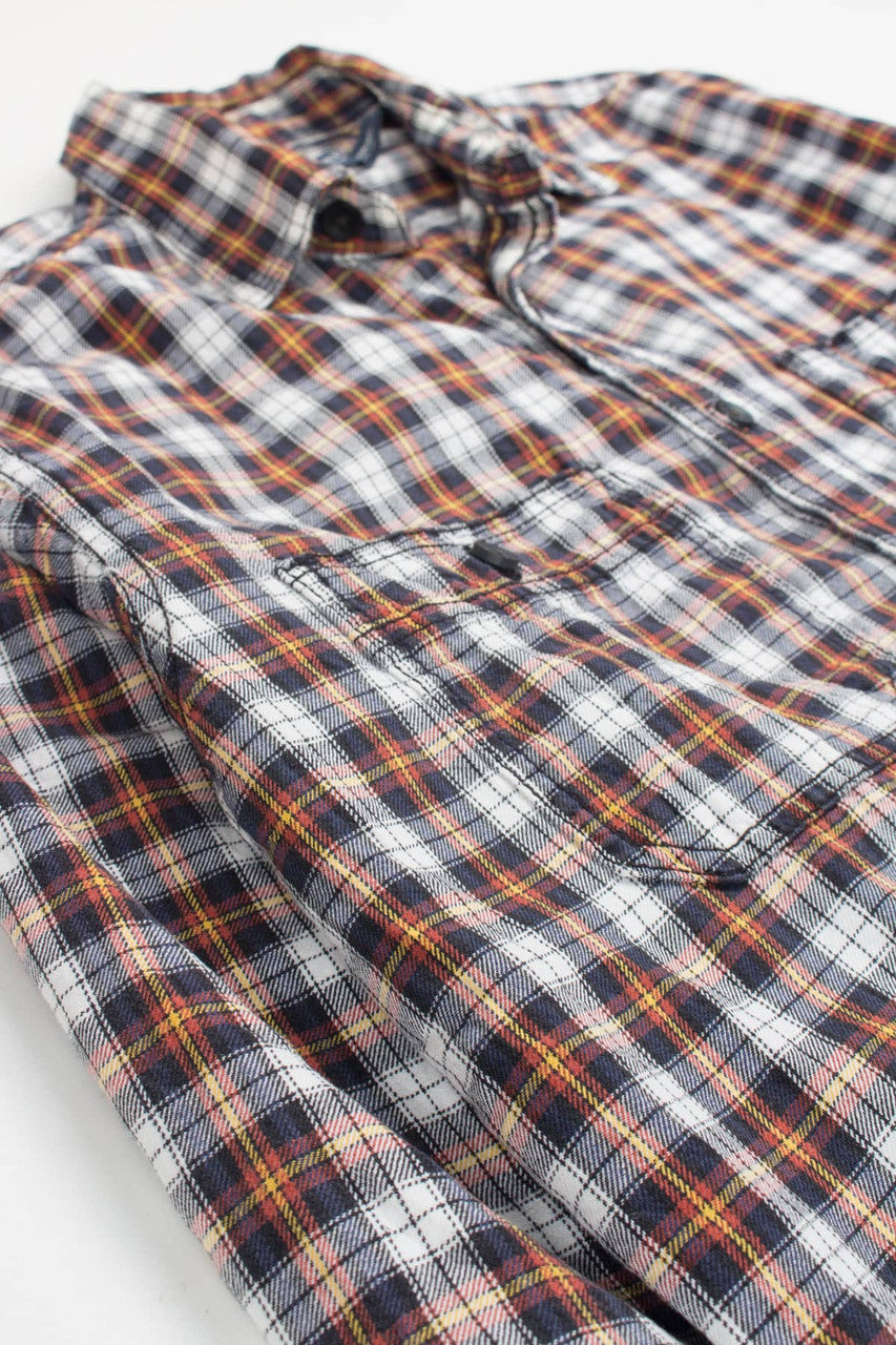 White Faded Glory Flannel Shirt 4071
