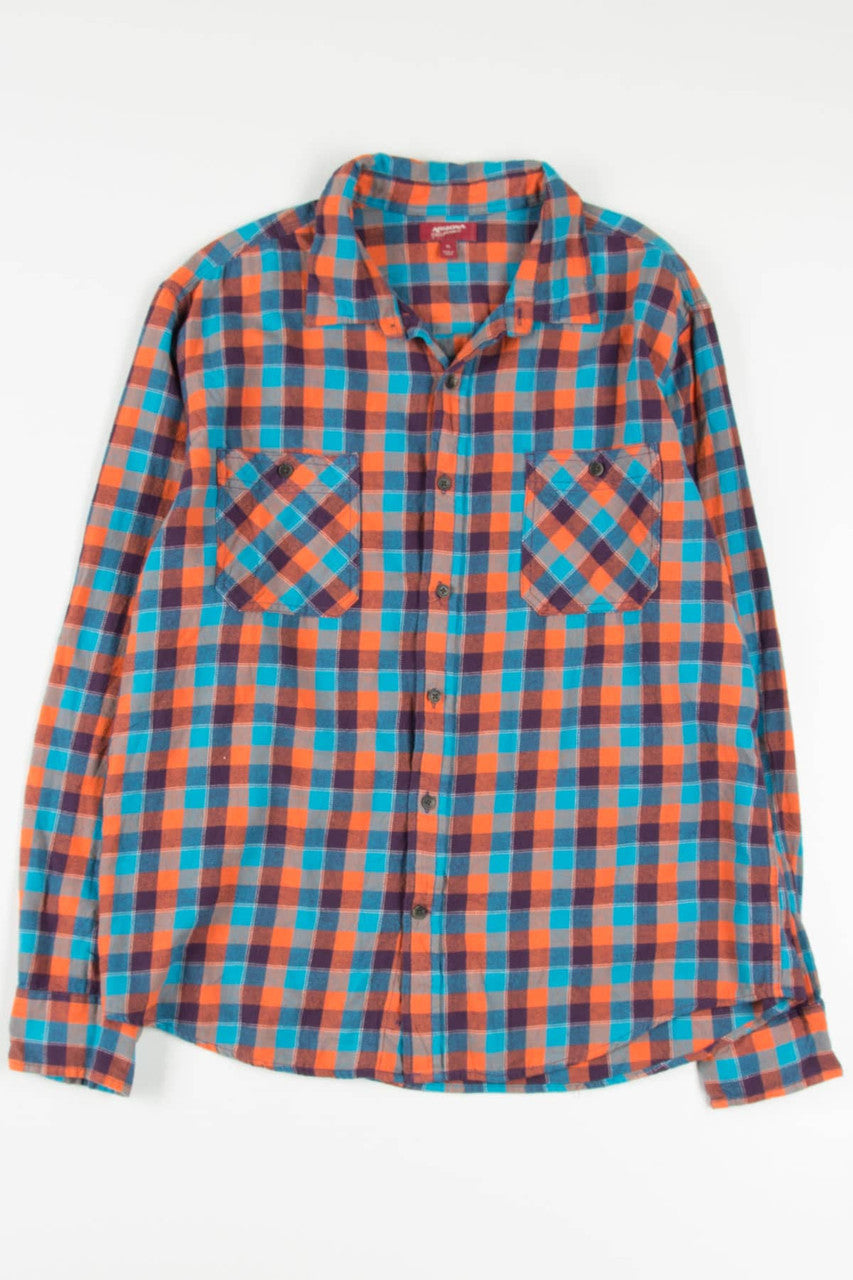 Orange Arizona Jean Co. Flannel Shirt 4080