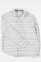 White Striped Flannel Shirt 4081