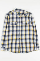 White Faded Glory Flannel Shirt 4086