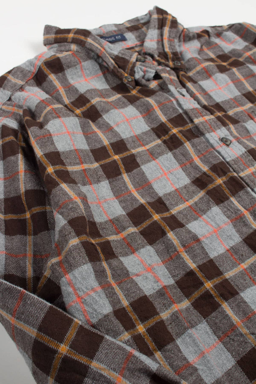 Grey & Brown St. John's Bay Flannel Shirt 4092