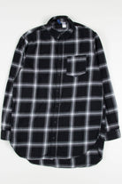 Long Black H&M Flannel Shirt 4093