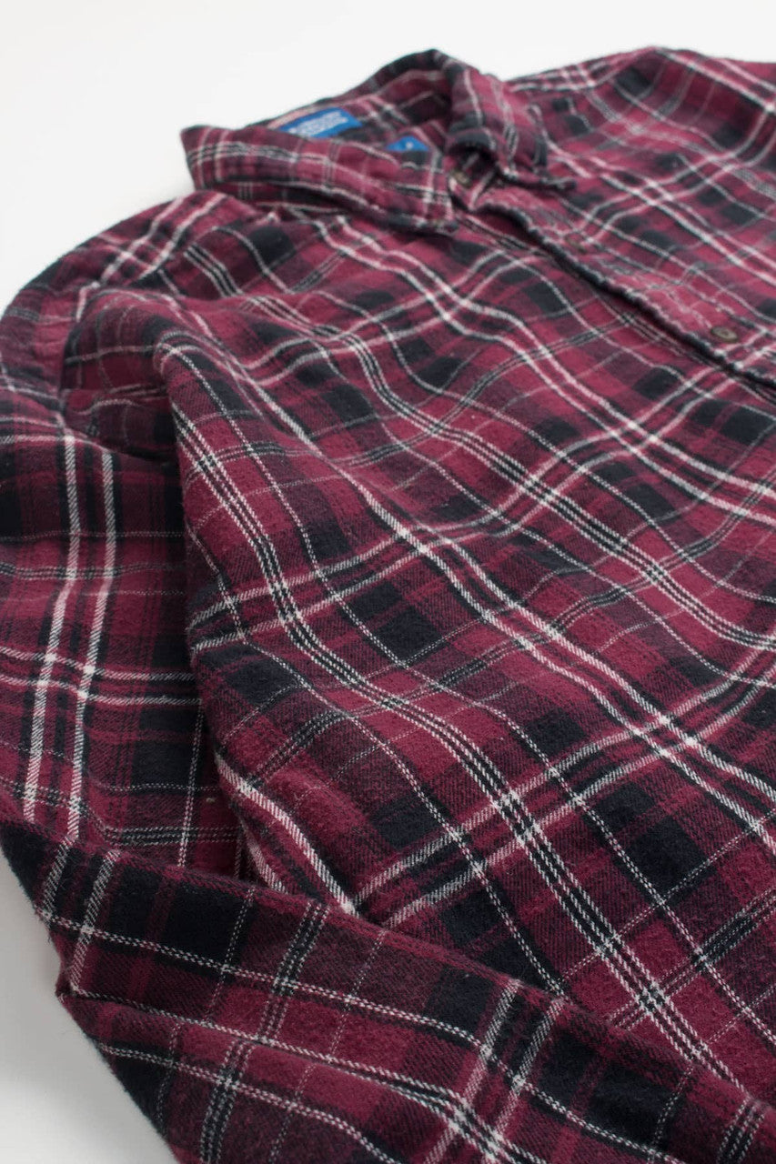 Burgundy Towncraft Flannel Shirt 4104