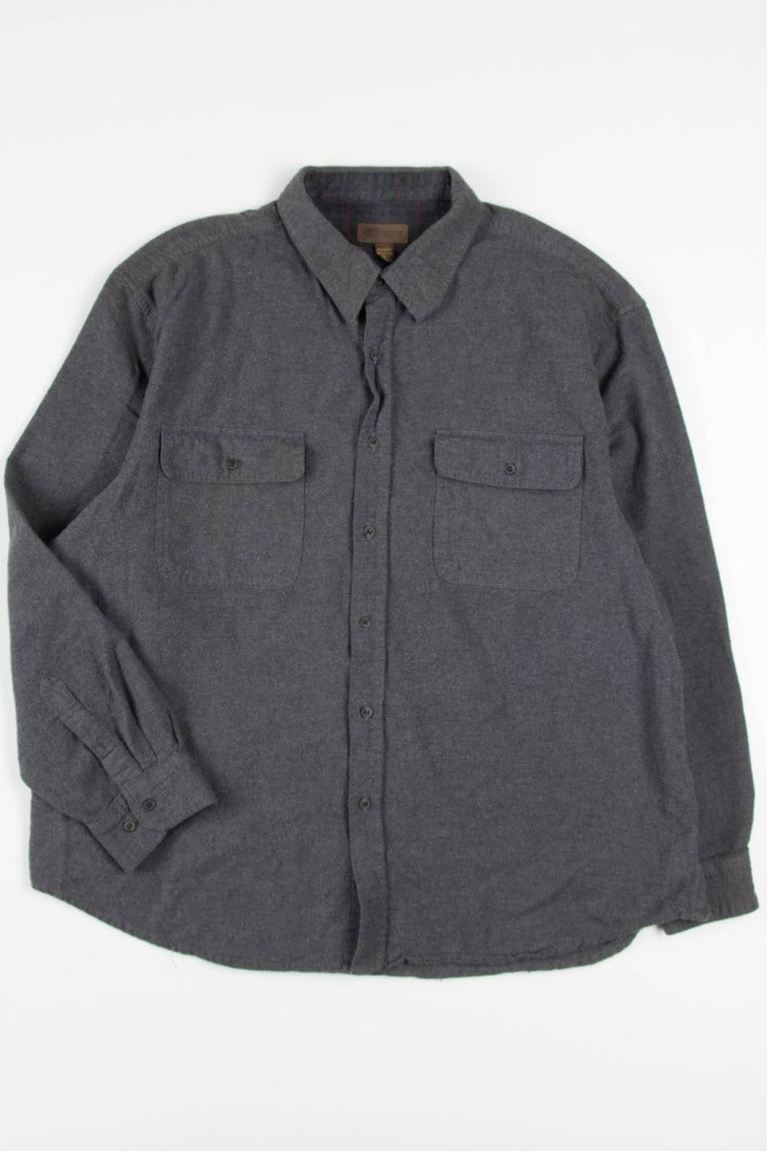 Charcoal Faded Glory Flannel Shirt 4106
