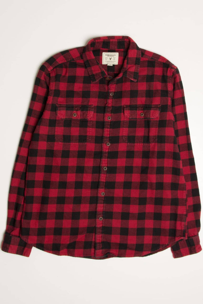 Red American Eagle Outfitters Flannel Shirt 4149