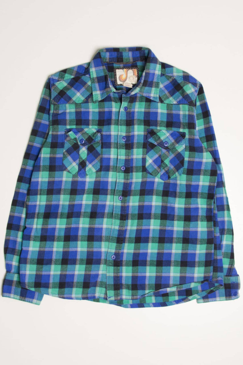 Teal Ocean Pacific Flannel Shirt 4164