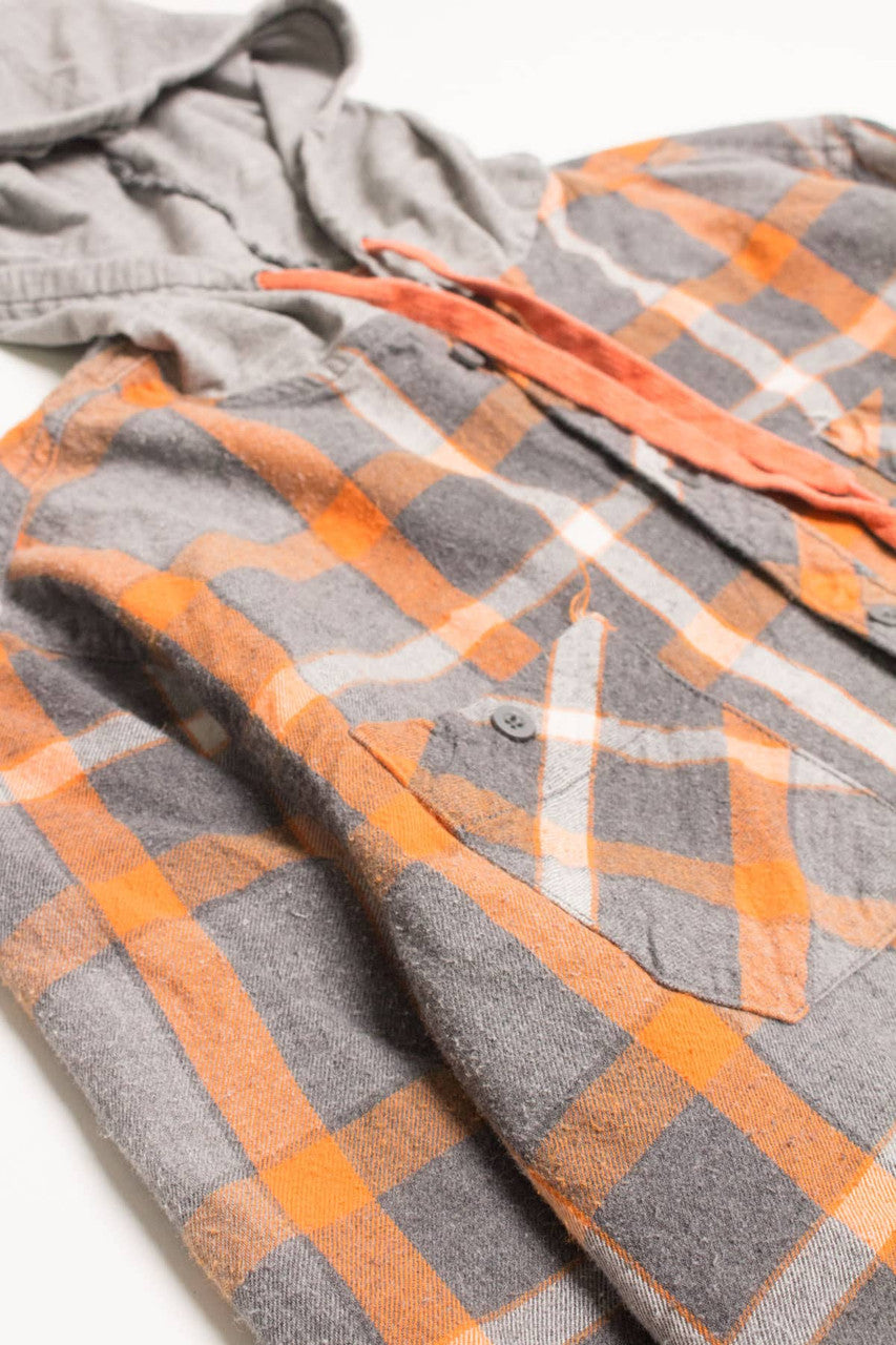 Hooded Drill Clothing Flannel Shirt 4169