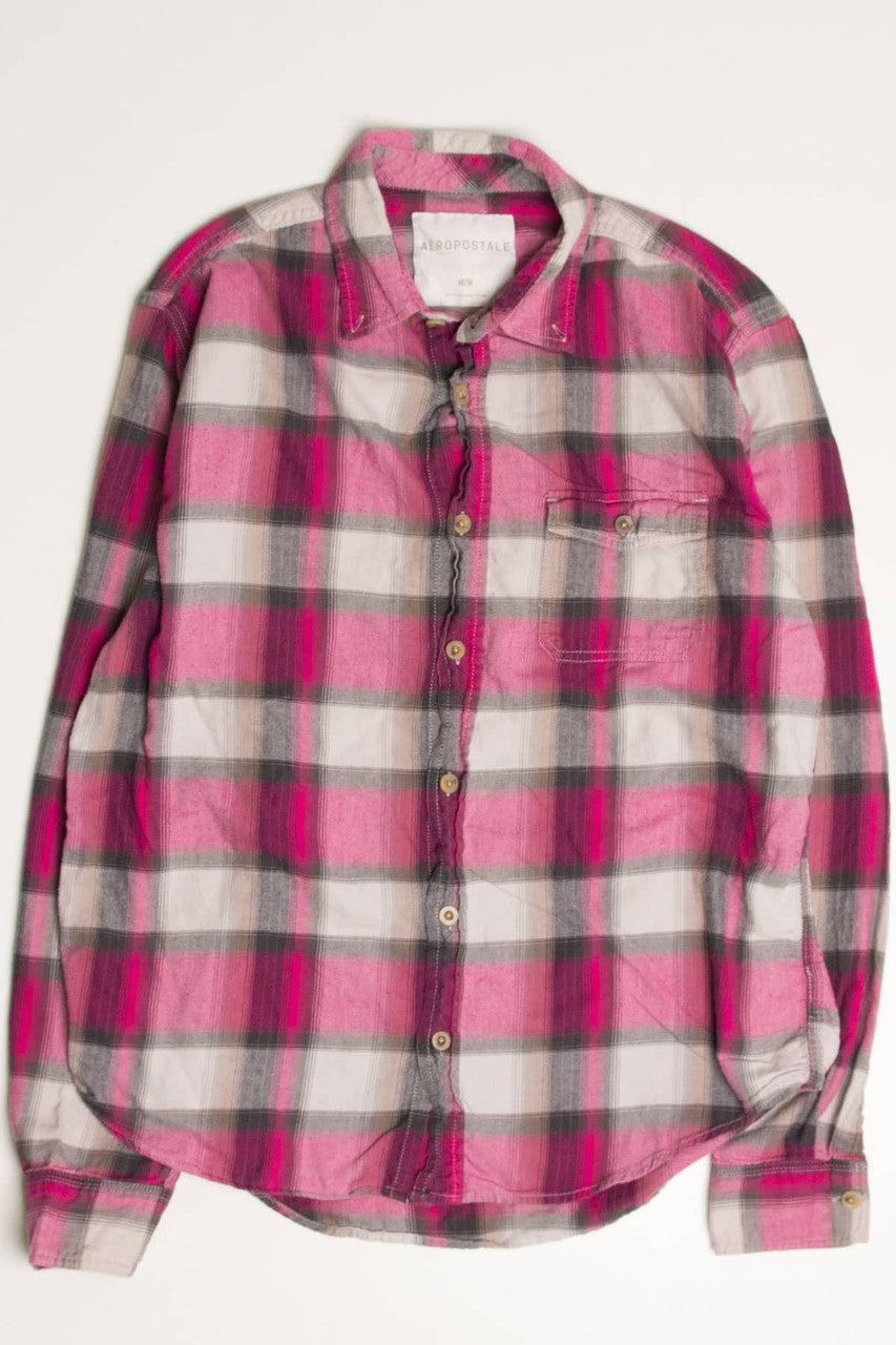 Fuchsia Aeropostale Light Weight Flannel Shirt 4173