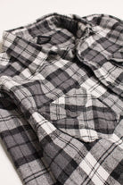 Grey Blue Gear Flannel Shirt 4179