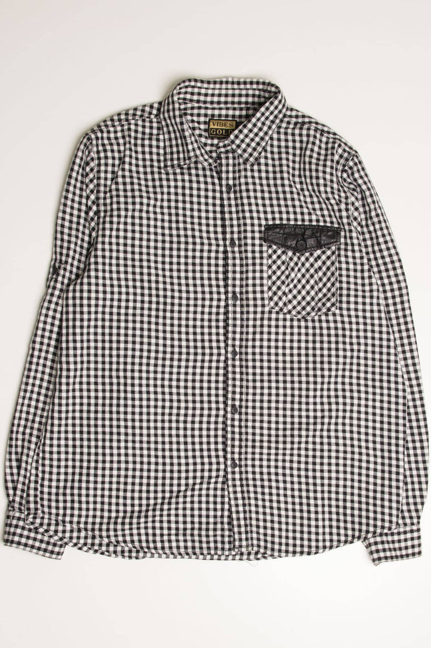Accent Pocket Plaid Flannel Shirt 4182