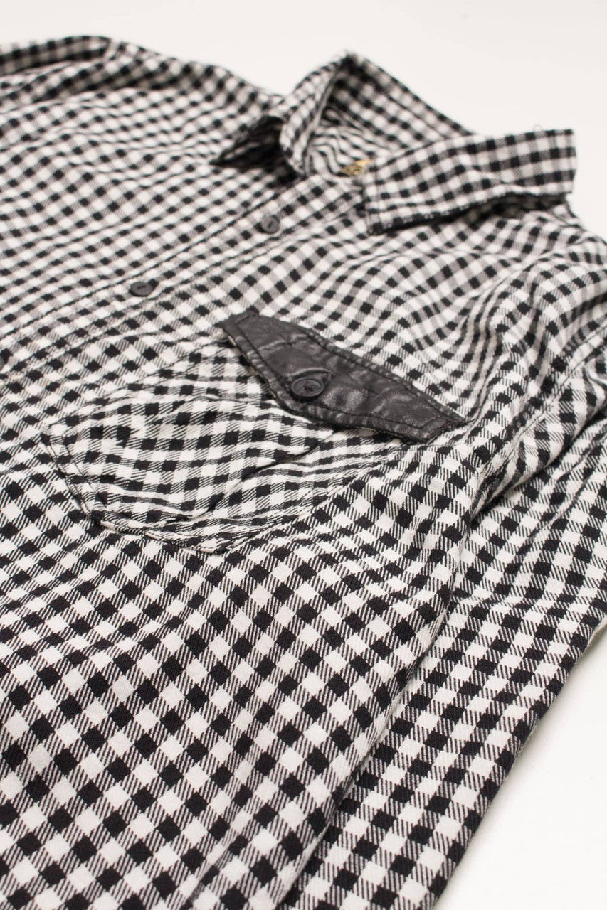 Accent Pocket Plaid Flannel Shirt 4182