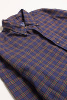 Blue Lands' End Flannel Shirt 4187