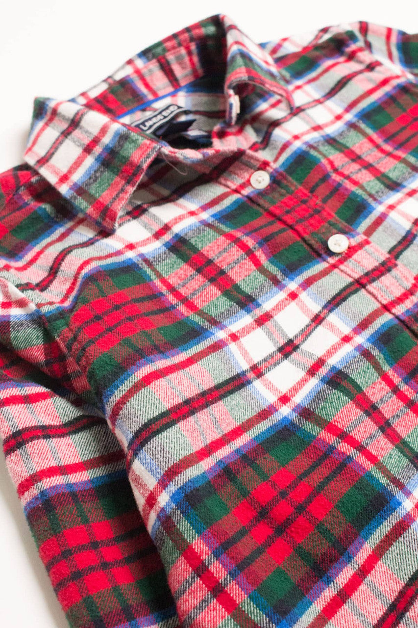 Classic Plaid Lands' End Flannel Shirt 4192