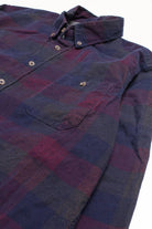 Navy Plaid Corduroy Shirt 4196