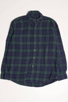 Navy & Green Faded Glory Flannel Shirt 4202