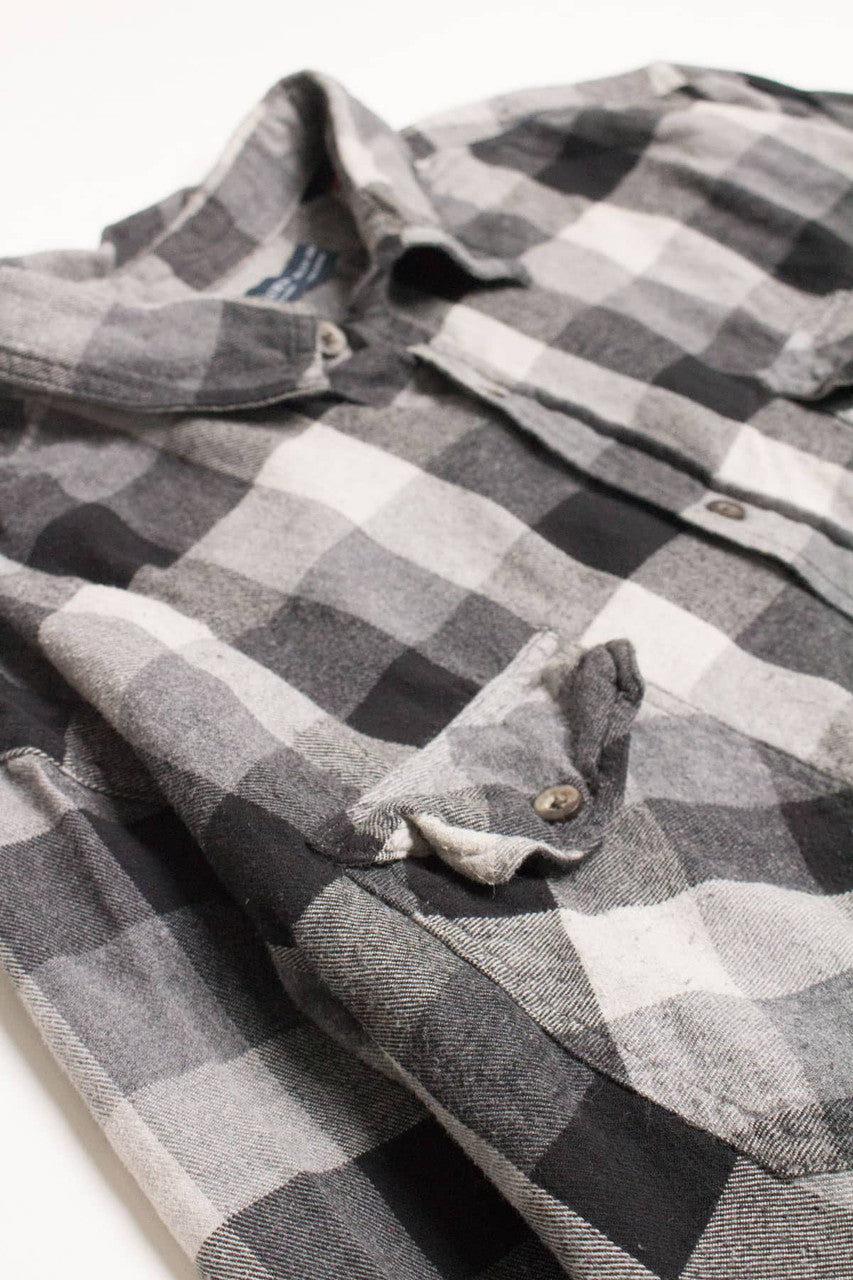 Black Faded Glory Flannel Shirt 4225