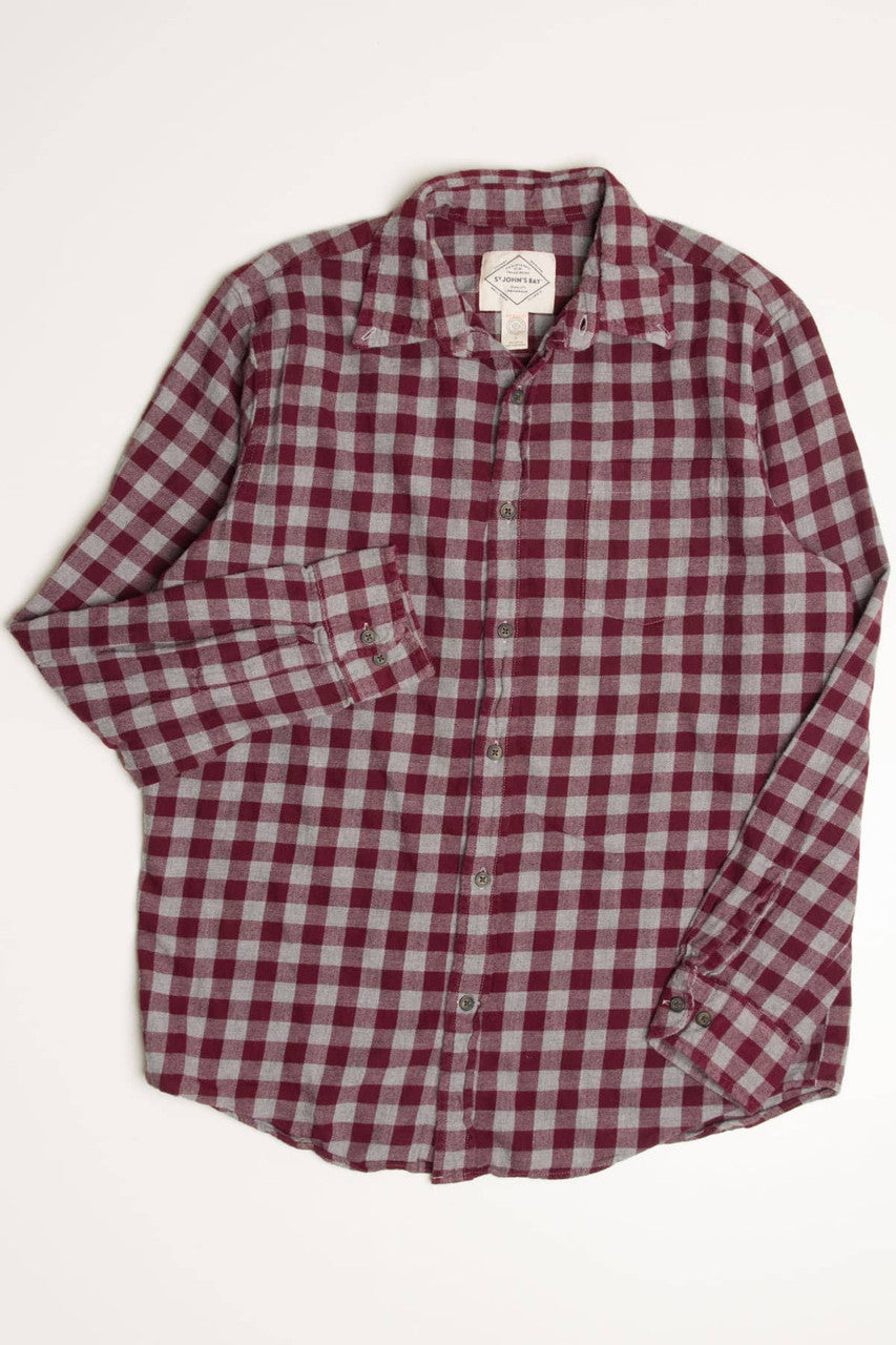 Red St. John's Bay Flannel Shirt 4235