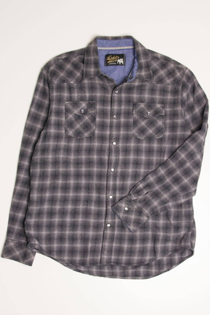 Grey Duke's Bark Flannel Shirt 4237
