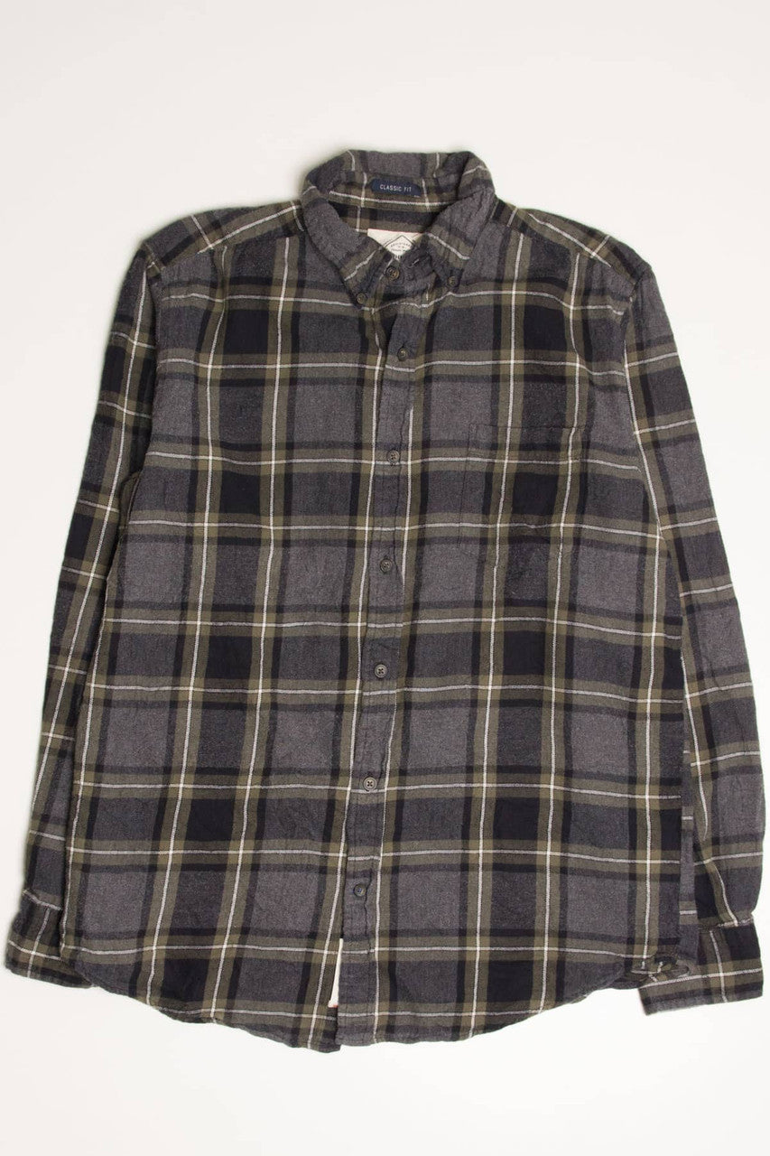 Grey St. John's Bay Flannel Shirt 4241
