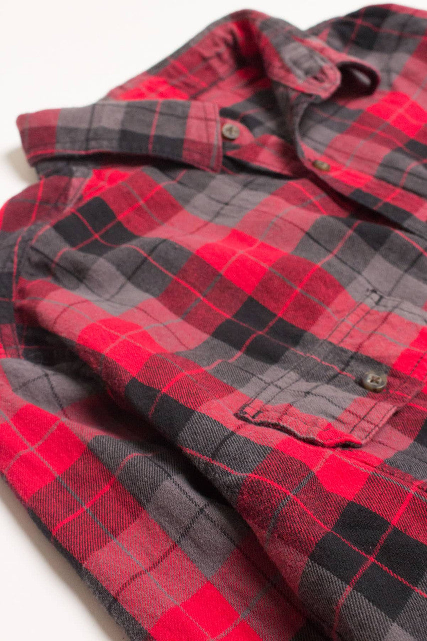 Red Faded Glory Flannel Shirt 4259