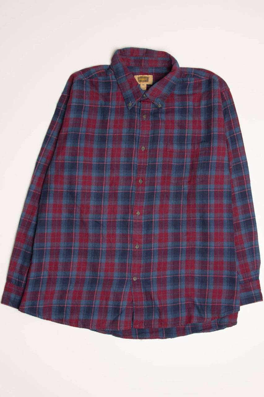 Burgundy Foundry Flannel Shirt 4265