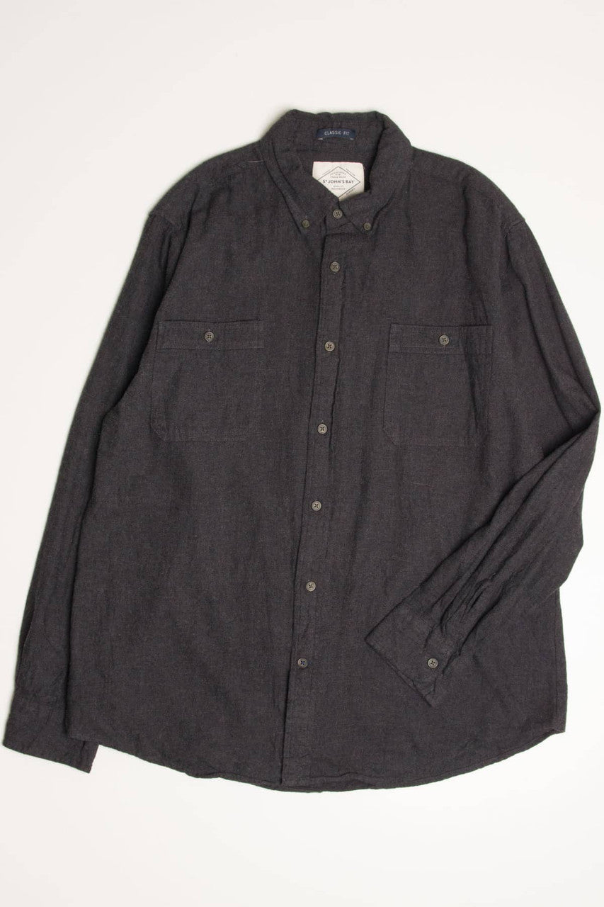 Charcoal St. John's Bay Flannel Shirt 4277