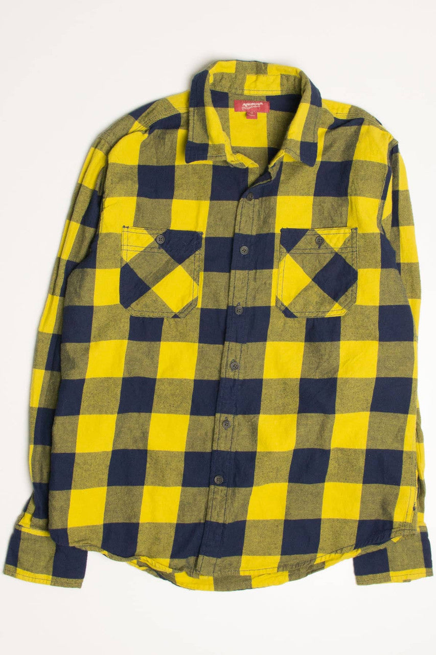 Yellow & Navy Arizona Flannel Shirt 4323