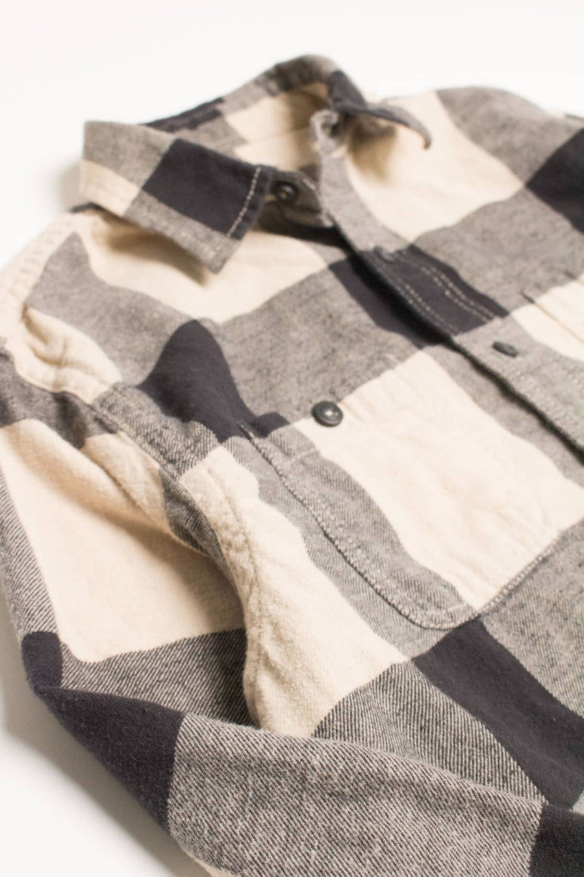 Beige & Black American Eagle Flannel Shirt 4329