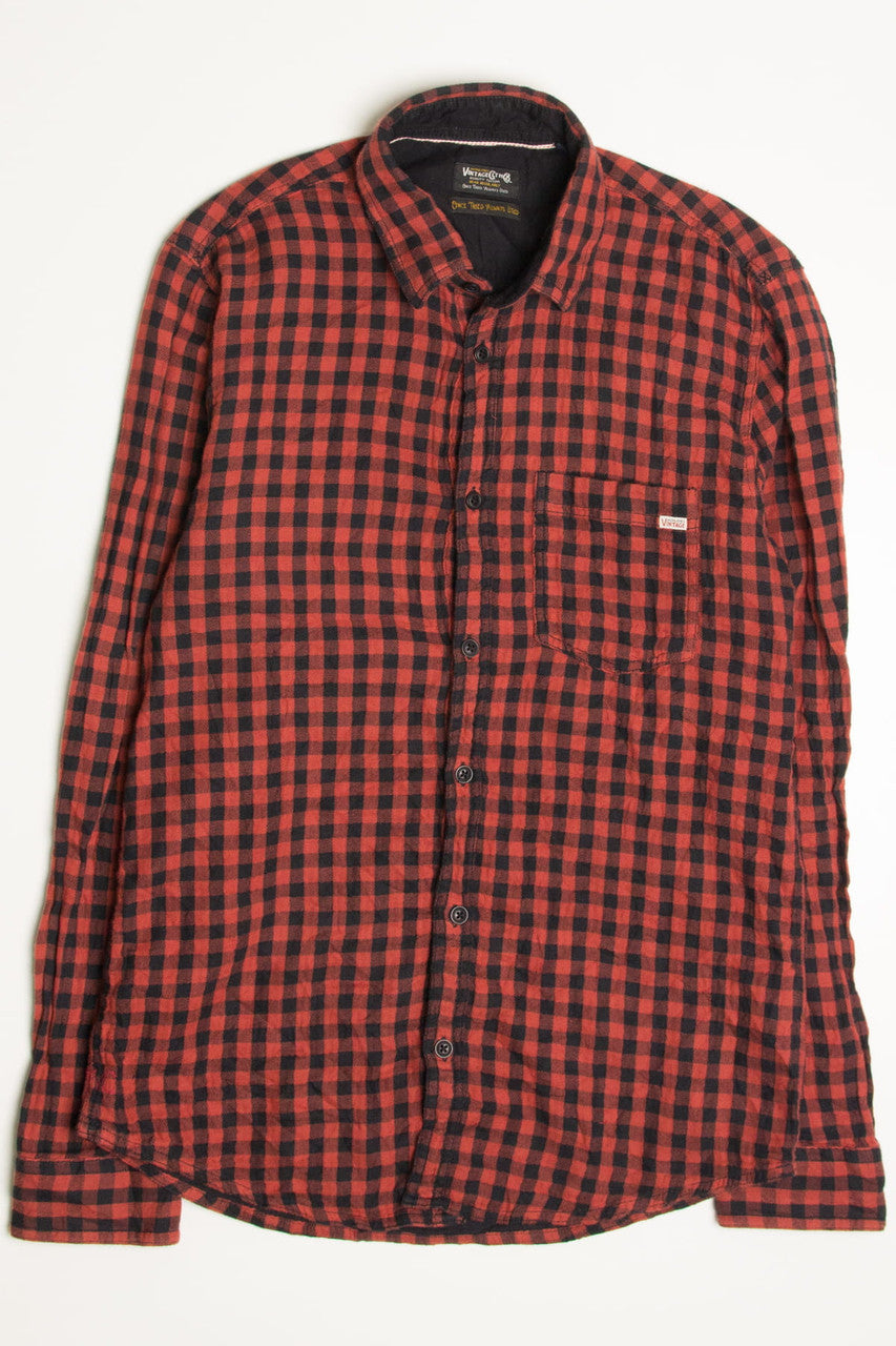 Red Plaid Flannel Shirt 4332