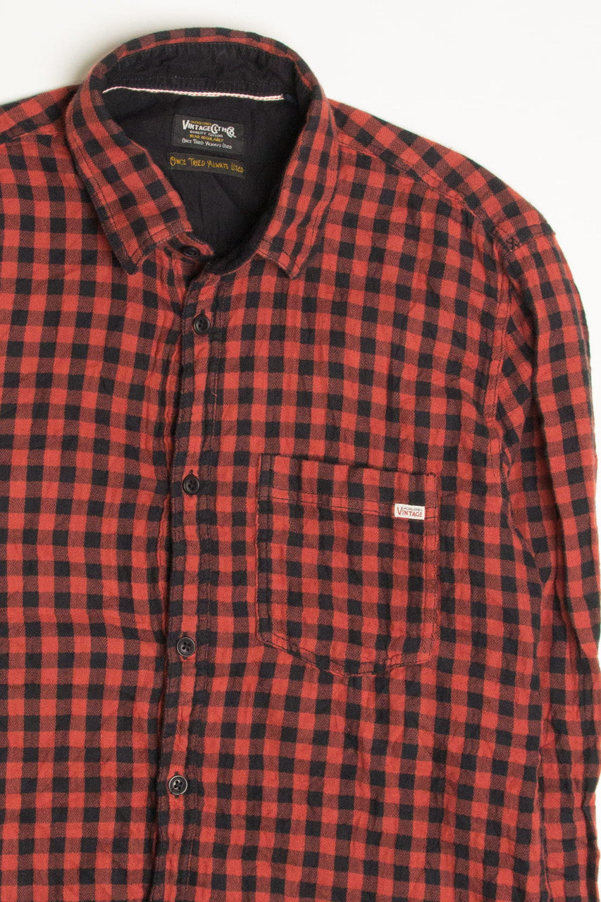 Red Plaid Flannel Shirt 4332