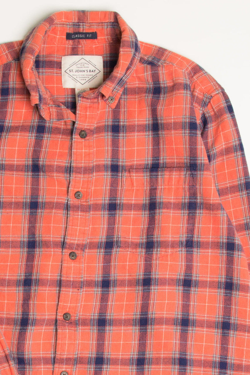 Orange St. John's Bay Flannel Shirt 4347