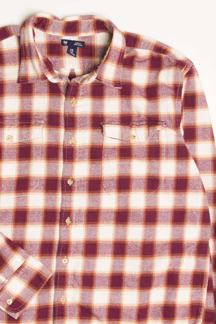 Burgundy Gap Flannel Shirt 4350