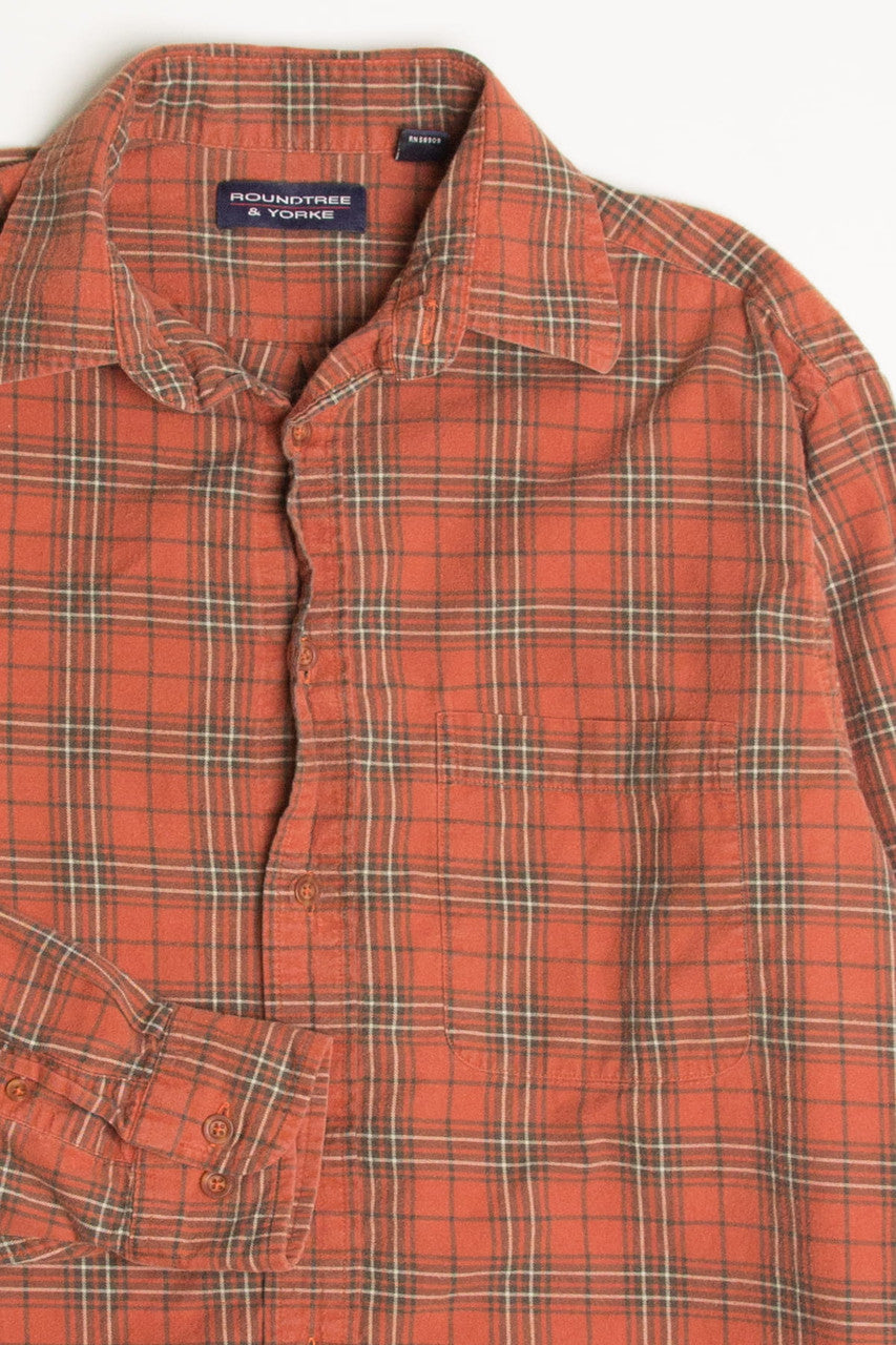 Orange Roundtree & Yorke Flannel Shirt 4360