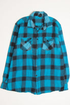 Bright Blue Burnside Flannel Shirt 4361