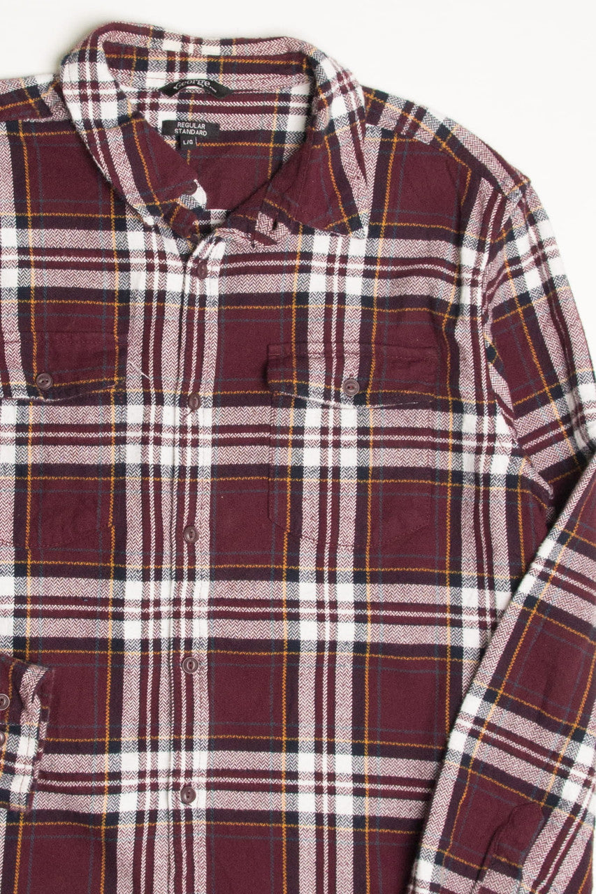 Burgundy Flannel Shirt 4365