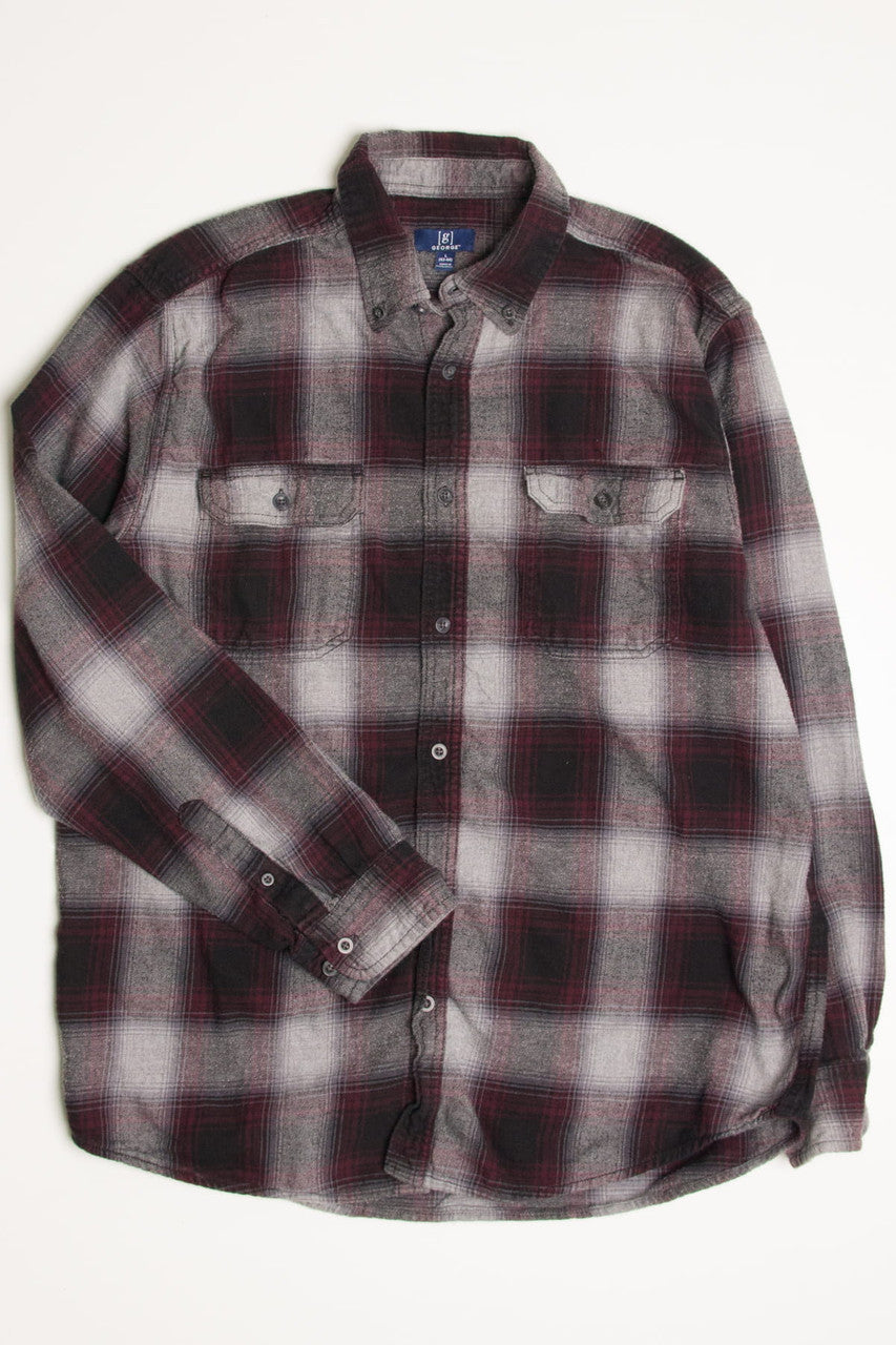 Black & Burgundy Flannel Shirt 4373