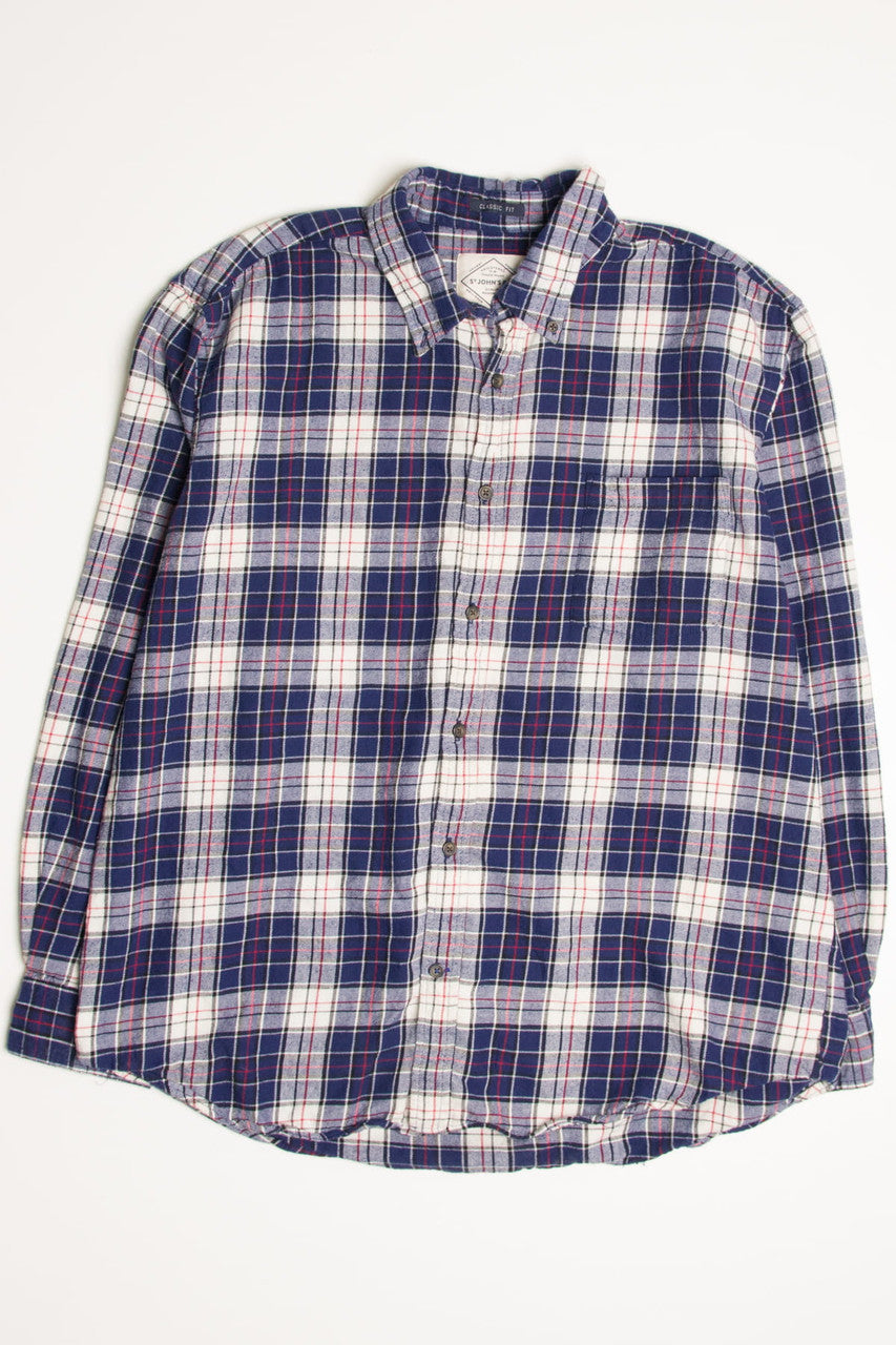 Blue St. John's Bay Flannel Shirt 4382